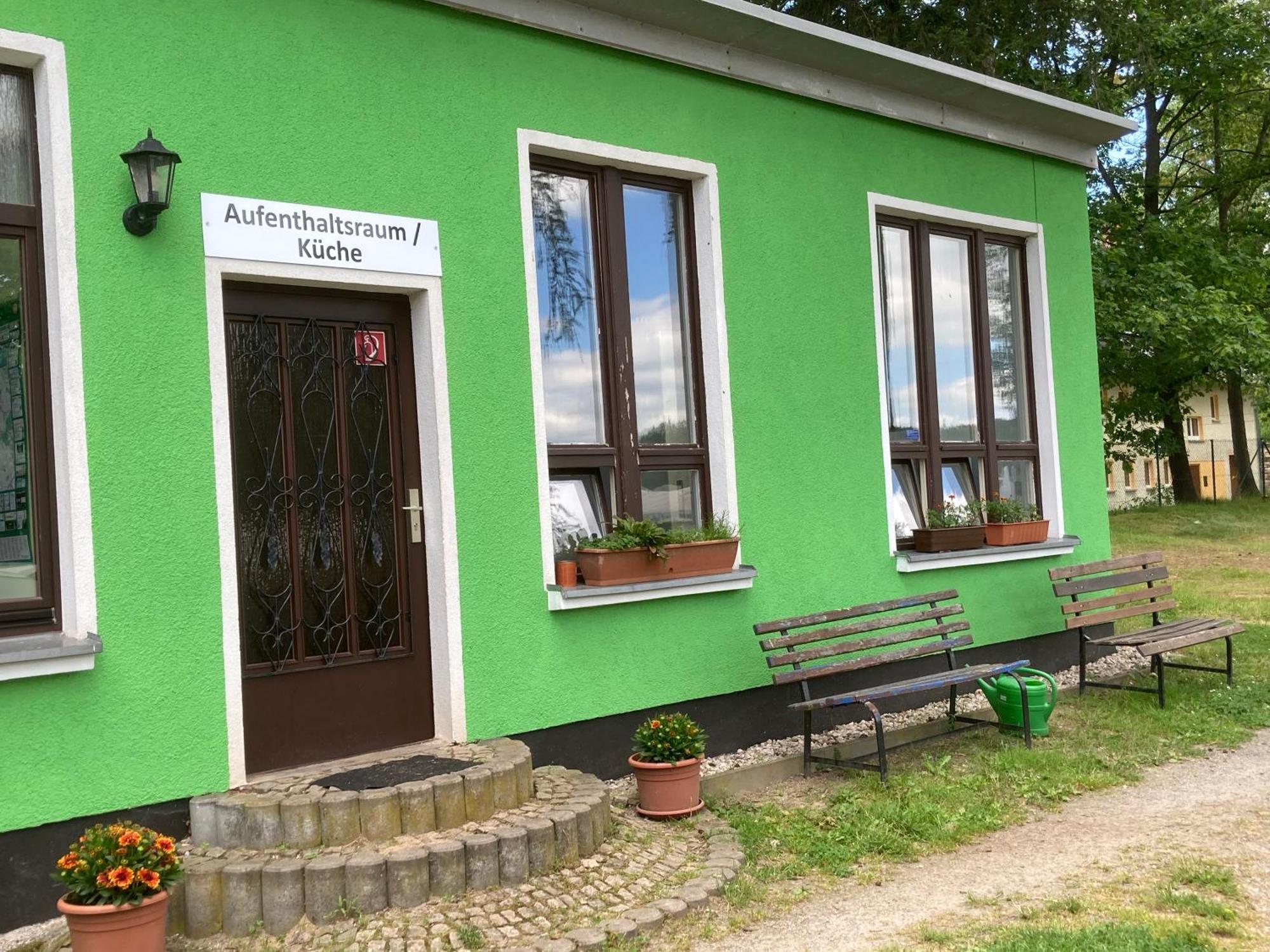 Campingfass Mit Panoramaterrasse Langenbernsdorf Kültér fotó