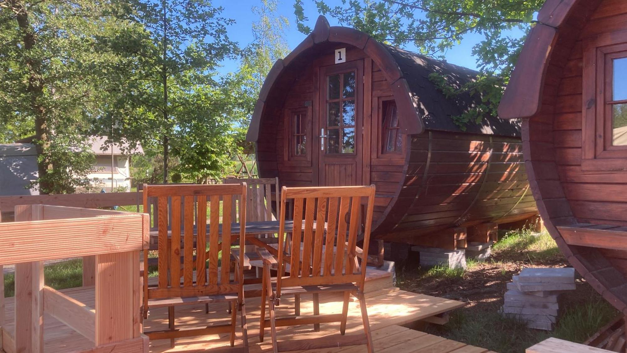 Campingfass Mit Panoramaterrasse Langenbernsdorf Kültér fotó
